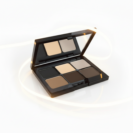 6-Shade Eyeshadow Palette With Blendable Matte & Shimmer Neutrals