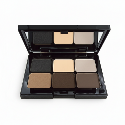 6-Shade Eyeshadow Palette With Blendable Matte & Shimmer Neutrals