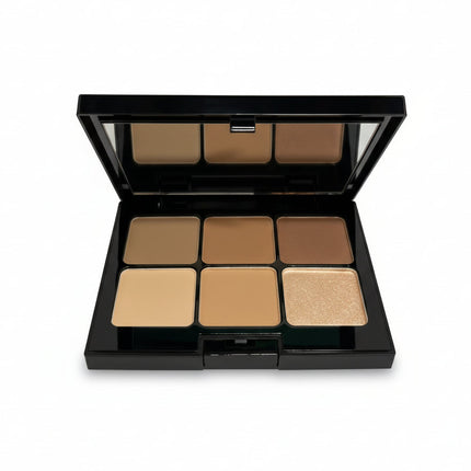 6-Shade Eyeshadow Palette With Blendable Matte & Shimmer Neutrals