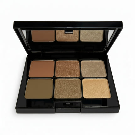 6-Shade Eyeshadow Palette With Blendable Matte & Shimmer Neutrals