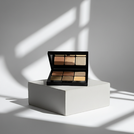 6-Shade Eyeshadow Palette With Blendable Matte & Shimmer Neutrals