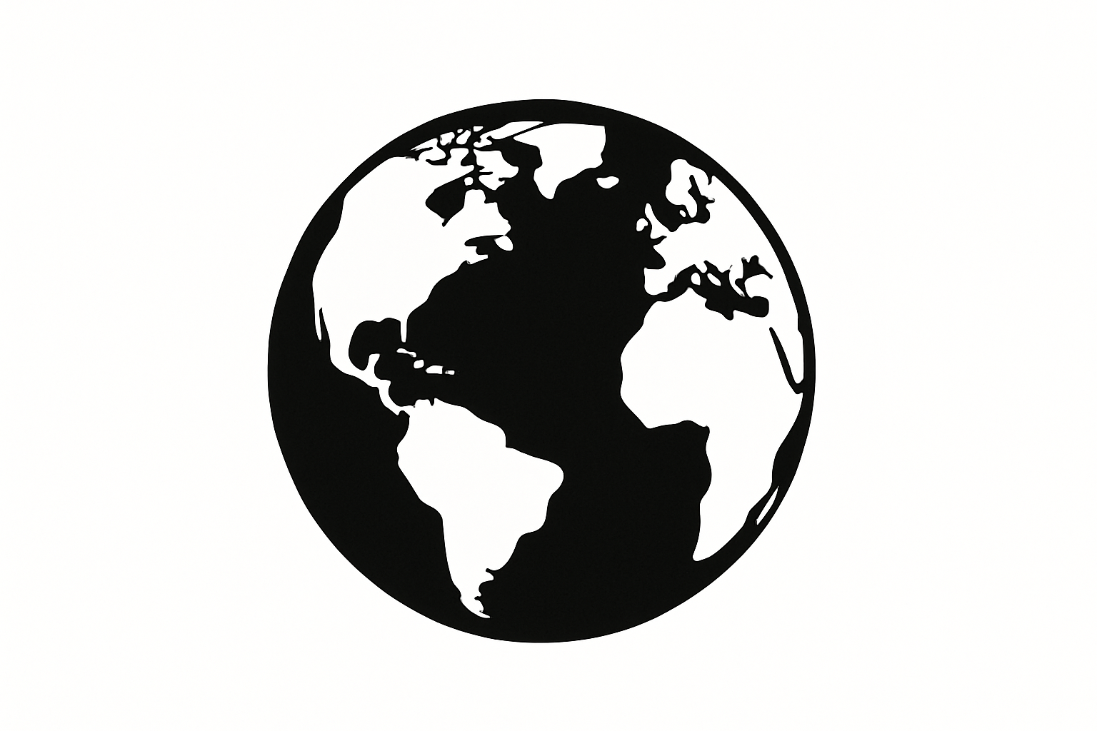 add continents in white on the earth