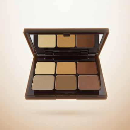 6-Shade Eyeshadow Palette With Blendable Matte & Shimmer Neutrals