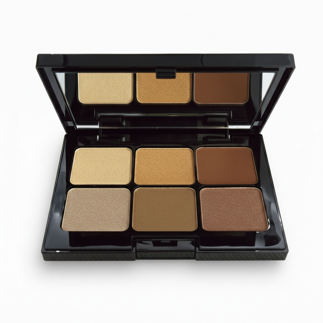 6-Shade Eyeshadow Palette With Blendable Matte & Shimmer Neutrals